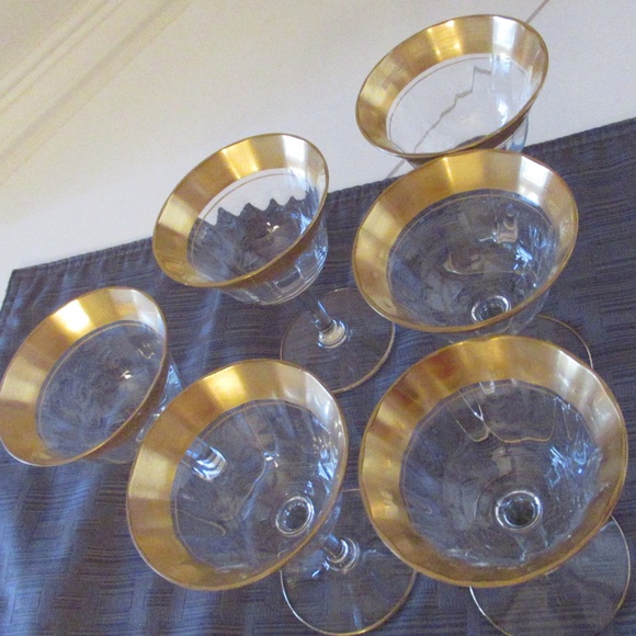 Tiffin Franciscan Ramble Rose Cocktail glasses - Picture 2 of 8